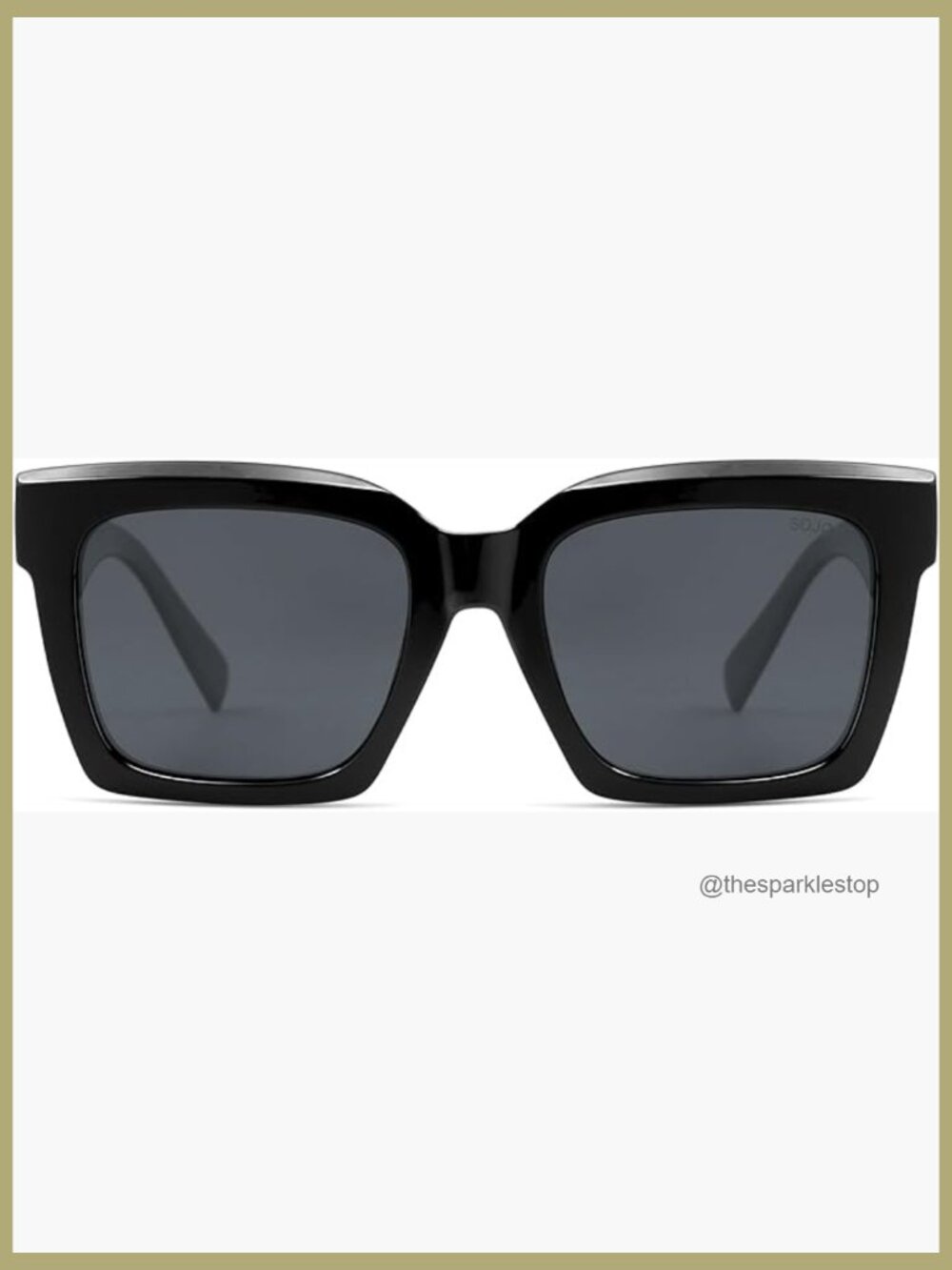 Trendy Square Polarized Sunglasses, Plastic Frame, Uv400 Protection